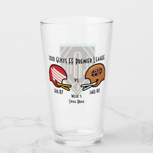 SwagBrag5 DuckyShin v Peaky Pint Glass Glas (Voorkant)