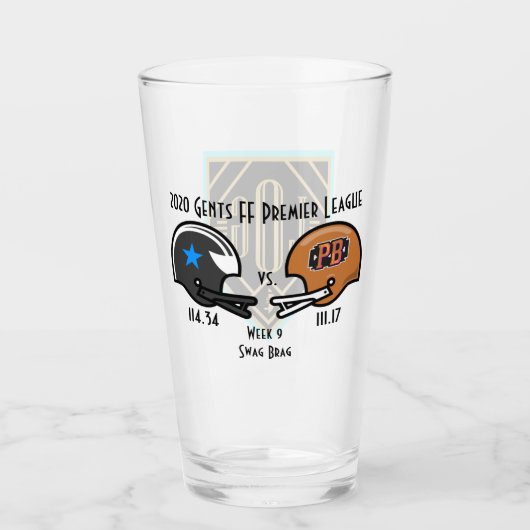 SwagBrag9 GeordieG/Peaky Pint Glass Glas (Voorkant)