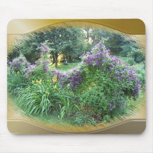 Swaged Clematis ~ mousepad Muismat (Voorkant)