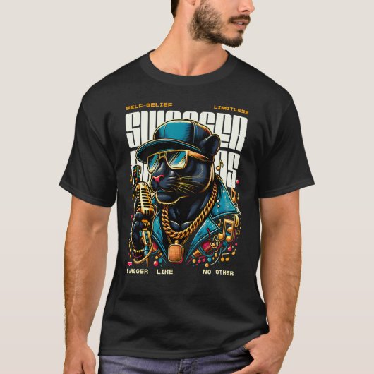 Swagger als geen andere Panther Rap T-shirt (Voorkant)