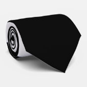 Swagger Deze zwarte en witte brede band Stropdas (Opgerold)