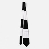 Swagger Deze zwarte en witte brede band Stropdas (Achterkant)