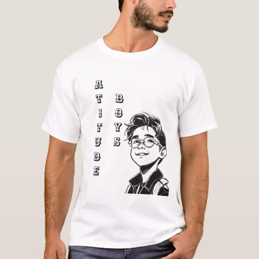 Swagger in Style: Attitude Boys T-Shirt Collection (Voorkant)