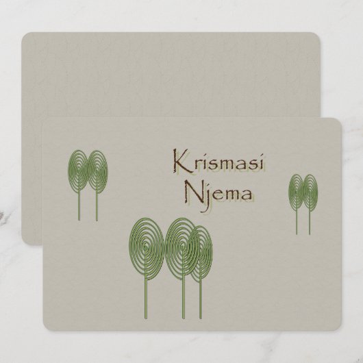 Swahili Kerstmis Feestdagenkaart (Voorkant / Achterkant)