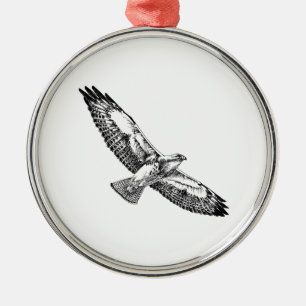 Swainson's Hawk (in vlucht) Metalen Ornament