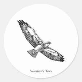 Swainson's Hawk Logo (titel) Ronde Sticker