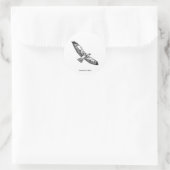 Swainson's Hawk Logo (titel) Ronde Sticker (Tas)