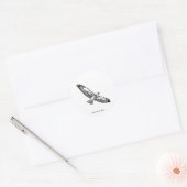 Swainson's Hawk Logo (titel) Ronde Sticker (Envelop)