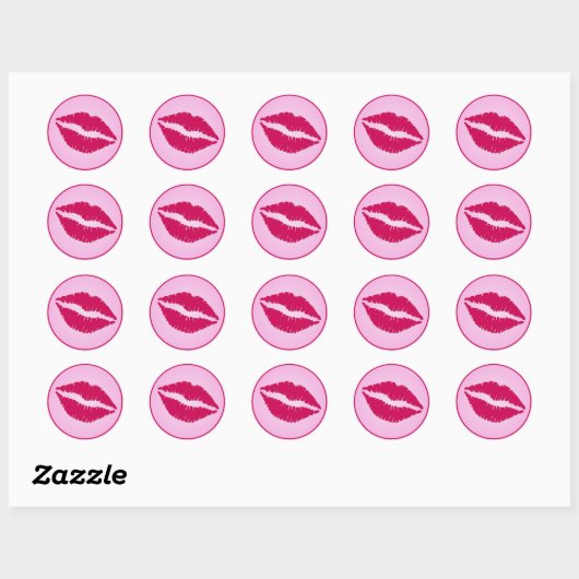SWAK Lips Ronde Sticker (Vel)