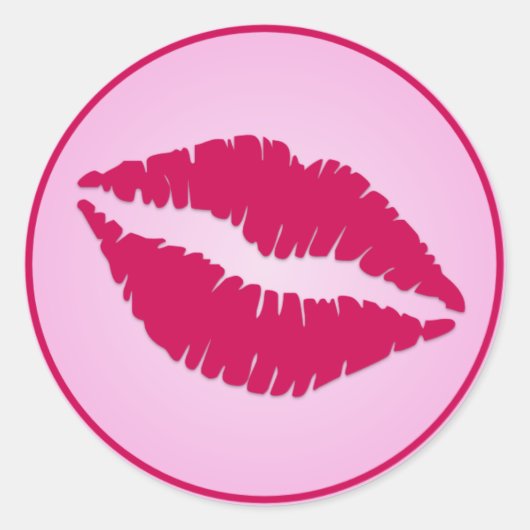 SWAK Lips Ronde Sticker (Voorkant)