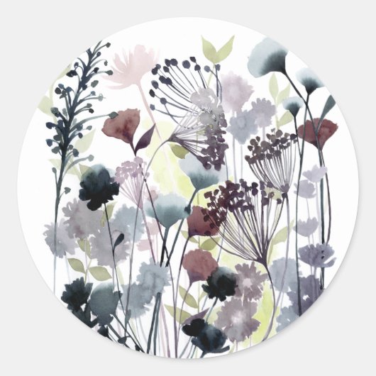 Swaking Florets II Ronde Sticker (Voorkant)