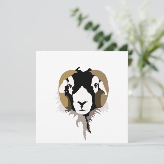 Swaledale schapen kaart (Staand voorkant)