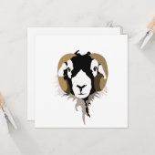 Swaledale schapen kaart (Voorkant / Achterkant in situ)