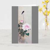 Swallow and Peony, Watanabe Seitei Kaart (Gele Bloem)