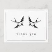 Swallow Bird Bedankt Briefkaart (Voorkant)