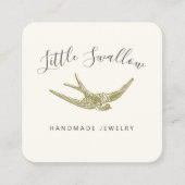  Swallow Designer Vierkante Visitekaartje (Voorkant)
