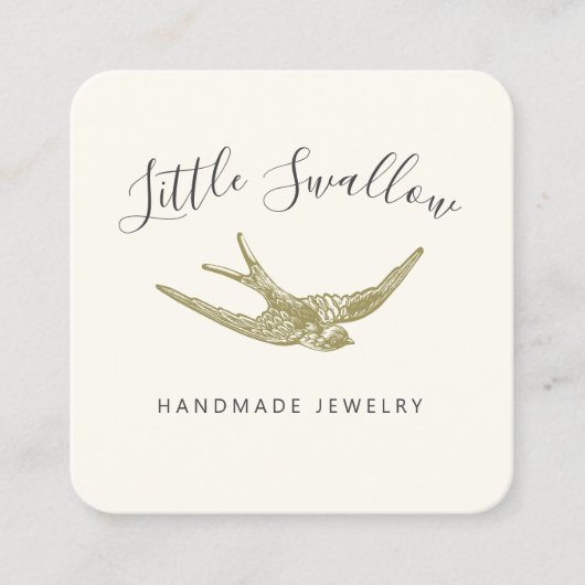 Swallow Designer Vierkante Visitekaartje (Voorkant)