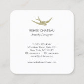  Swallow Designer Vierkante Visitekaartje (Achterkant)