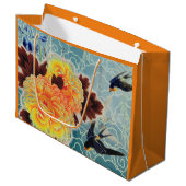 SWALLOW JAPANESE FLOWER Cadeautas (Voorkant Gekanteld)