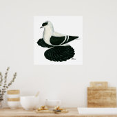 Swallow Pigeon Saxon Zwart Wit Bar Poster (Keuken)
