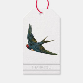 SWALLOW PRINT GIFT LABEL CADEAULABEL