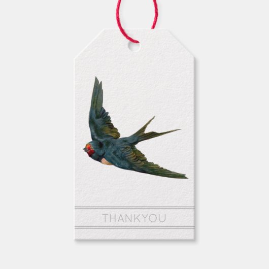 SWALLOW PRINT GIFT LABEL CADEAULABEL (Voorkant)