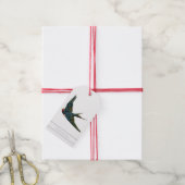 SWALLOW PRINT GIFT LABEL CADEAULABEL (Met Touw)