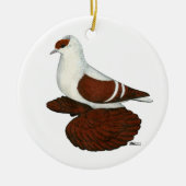 Swallow: Rode Duif Keramisch Ornament (Voorkant)