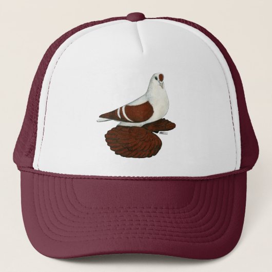 Swallow: Silezische rode witte bar Trucker Pet (Voorkant)