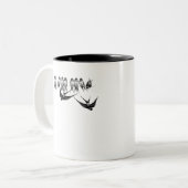 Swallows Birdwatch. Ontwerp van het vogelnerd - Tweekleurige Koffiemok (Voorkant links)