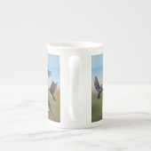 Swallows en Paarse Martin Porselein Kop (Achterkant)