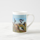 Swallows en Paarse Martin Porselein Kop (Rechts)