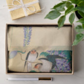 Swallows en Wisteria door Ohara Koson Tissuepapier (Geschenk)