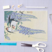 Swallows en Wisteria door Ohara Koson Tissuepapier (Craft)