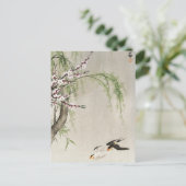 Swallows in Flight, Ohara Koson, Japanse vogelkuns Briefkaart (Staand voorkant)