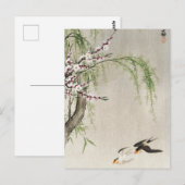 Swallows in Flight, Ohara Koson, Japanse vogelkuns Briefkaart (Voorkant / Achterkant)