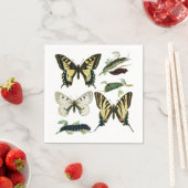 Swallowtail Butterflies, Caterpilars en Moth Servetten (Insitu)