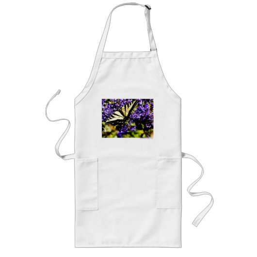 Swallowtail Butterfly Apron Lang Schort (Voorkant)