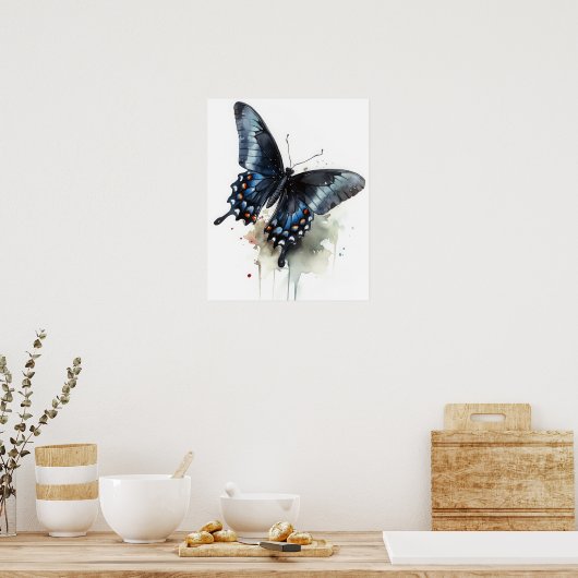 Swallowtail Butterfly Art Print Poster (Keuken)