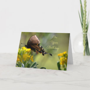 Swallowtail Butterfly Birthday Kaart
