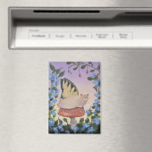 Swallowtail Butterfly Cat on Mushroom Magneet (Insitu (Vaatwasser))