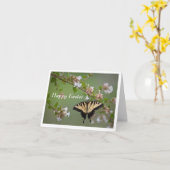 Swallowtail Butterfly Easter Wenskaart Kaart (Gele Bloem)