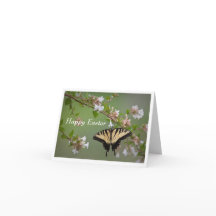 Swallowtail Butterfly Easter Wenskaart