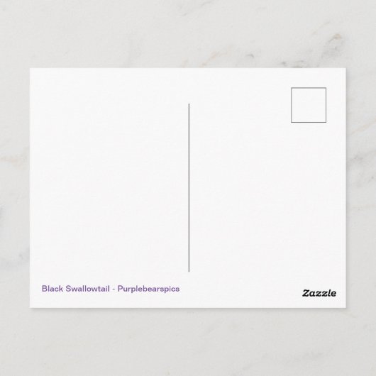 Swallowtail Butterfly en Thistle Briefkaart (Achterkant)