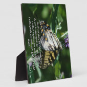 Swallowtail Butterfly Flower Bible Photo Plaque Fotoplaat (Zijkant)