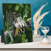 Swallowtail Butterfly Flower Bible Photo Plaque Fotoplaat (Zijkant)
