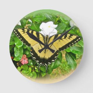 Swallowtail Butterfly - Flowers Ronde Klok