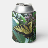 Swallowtail Butterfly I op Milkweed bij Shenandoah Blikjeskoeler (Blikje Achterkant)