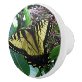 Swallowtail Butterfly I op Milkweed bij Shenandoah Keramische Knop (Rechts)