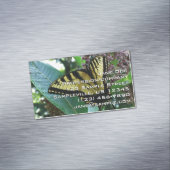 Swallowtail Butterfly I op Milkweed bij Shenandoah Magnetisch Visitekaartje (Voorbeeld)